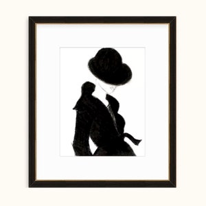 Fashion Drawing Charcoal Fashion Art Vintage Fashion Print Fashion Art Print Black and White Fashion Print Fashion Wall Art Fashion Decor