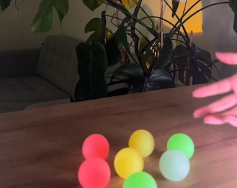 Glowing Rubber Bouncy Balls: Halloween Party Favors, Set of 8