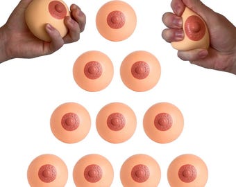 Boob Tit Stress Ball - Bachelor Party - Gag Gift - 10 pack