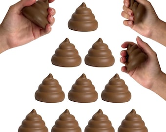 Custom Print Poop Emoji Squishy Stress Balls, 10 pcs