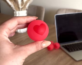 Heart Rubber Bounce Ball Set (4 Pcs)