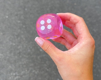 Rubber Bouncing Ball - Dice Shaped - Cube 4 cm / 1.6 in