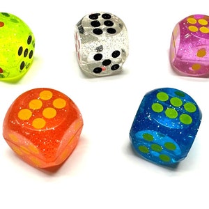 3 pcs Rubber Bouncing Ball Dice Shaped Cube 4 cm / 1.6 in zdjęcie 2