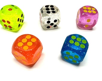Rubber Bouncing Ball - Dice Shaped - Cube 4 cm / 1.6 in