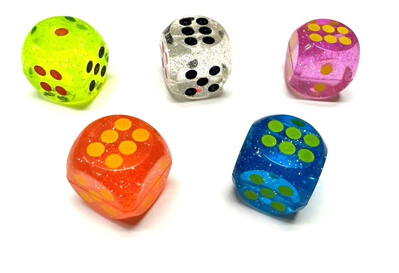 3 pcs Rubber Bouncing Ball Dice Shaped Cube 4 cm / 1.6 in zdjęcie 2