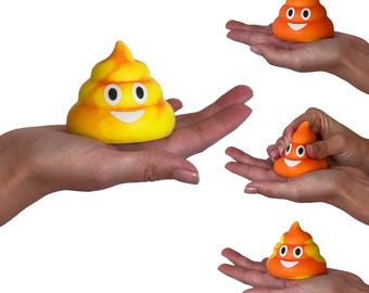 Poop Emoji Color Change Stress Ball, 10 pcs