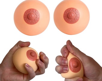 2 Pcs Boob Stress Ball
