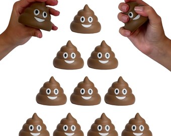 Poop Emoji Stress Ball, 10 pcs