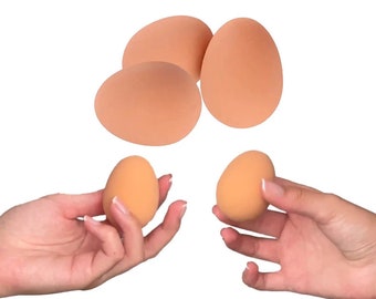 3 pcs Rubber Bouncing Ball Egg Shape Goofy Ball for Easter