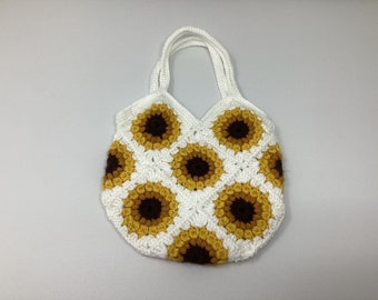 Crochet sunflower bag
