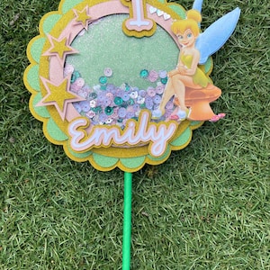 Custom Tinkerbell shaker cake topper