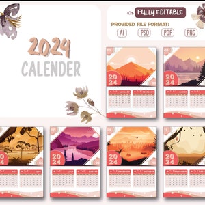 2024 calendar Template - 100% Editable