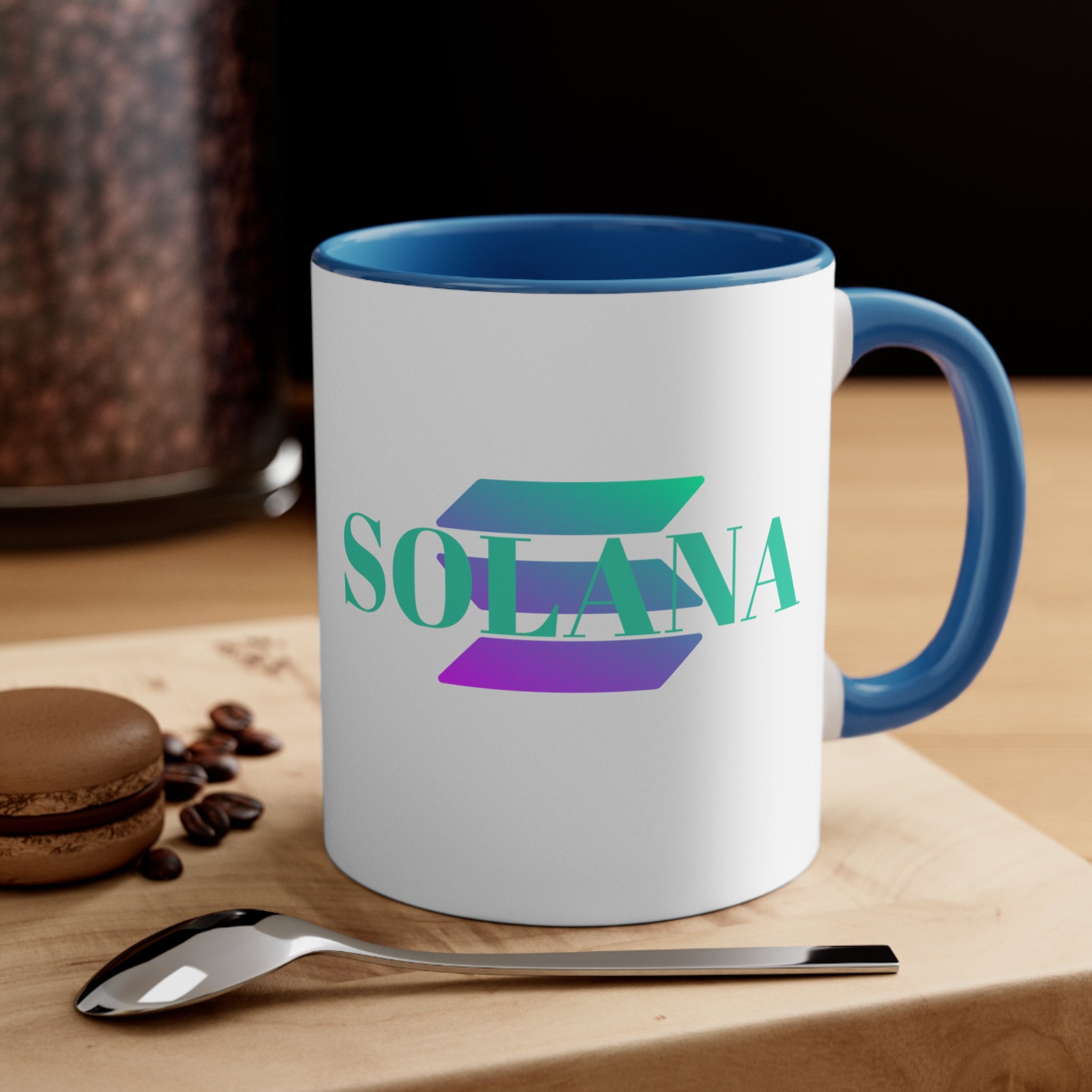 SOLANA Crypto Coffee Mug: Accent Color 11oz Ceramic Cup - Etsy