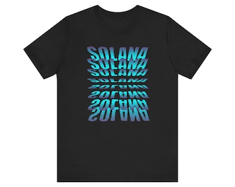 Solana Crypto Tee: Repeated Pattern, Blockchain Investor Gift