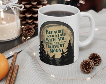 Harvest moon lyric mug , Neil Young cup,music lover mug