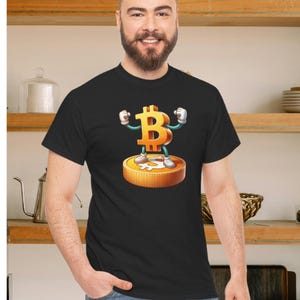 Bitcoin Shirt fun design gift for crypto enthusiasts , bitcoin lover t-shirt tee for crypto maniacs BTC shirt for Dad