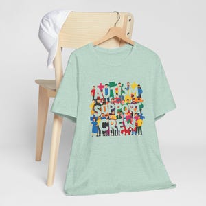 Autism Support Crew Tee shirt , parents and teachers autism shirt , group shirt for autism supporters , autism mom tee