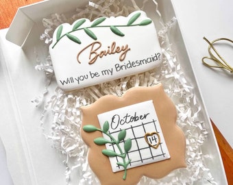 Personalized Bridesmaid Proposal Cookie Gift Box Set (California shipments only)