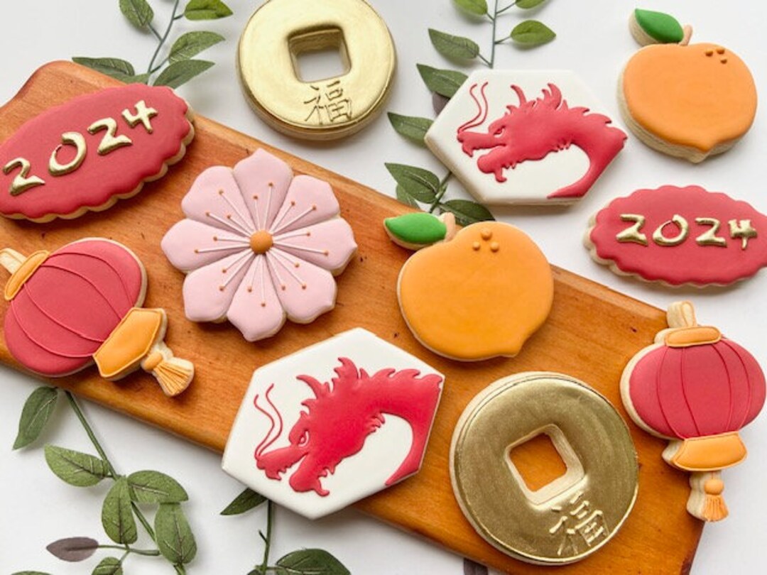 Lunar New Year Cookies california Shipments Only Etsy
