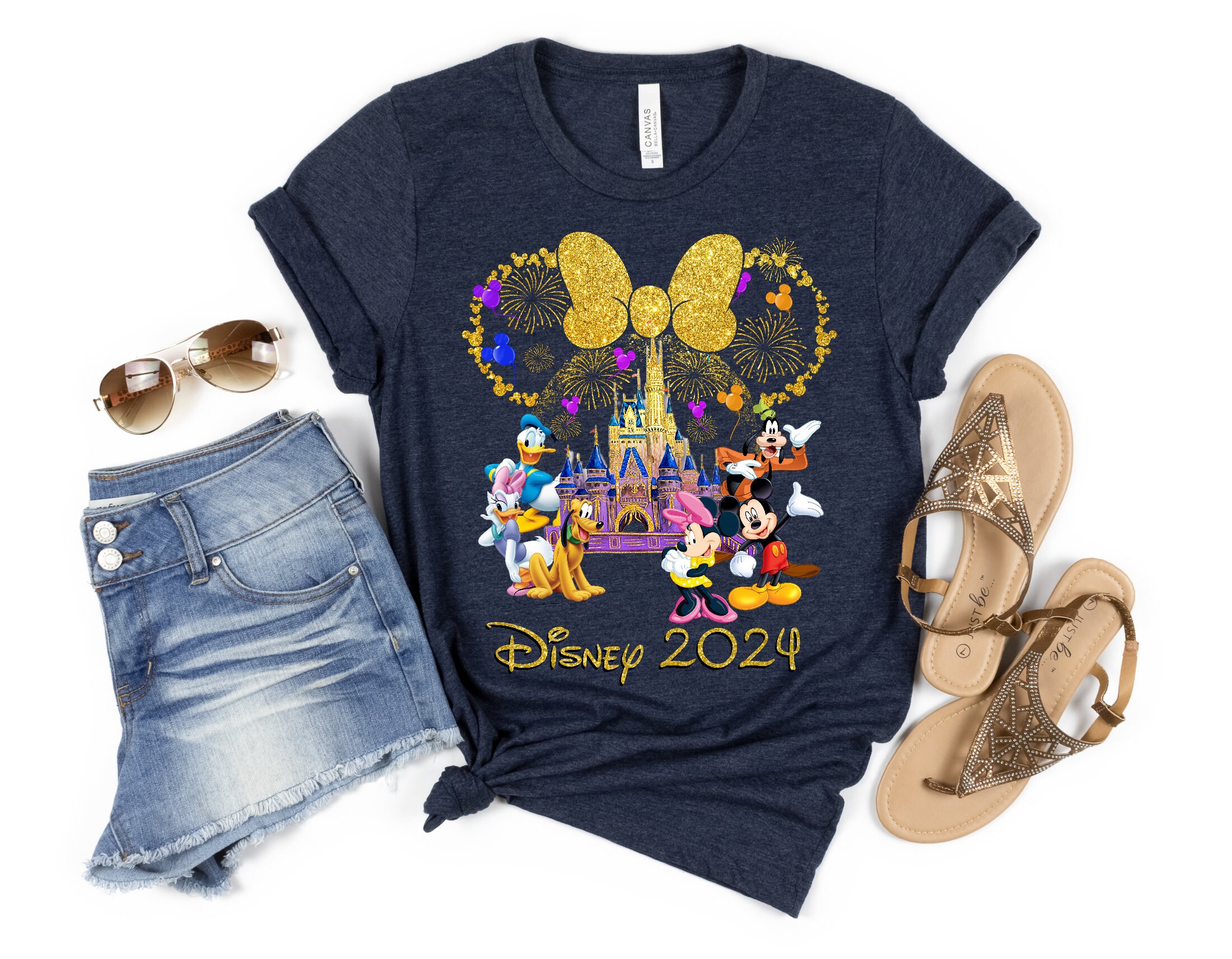2024 Disney Family Vacation Shirts, Disney Castle 2024 Shirts, Custom