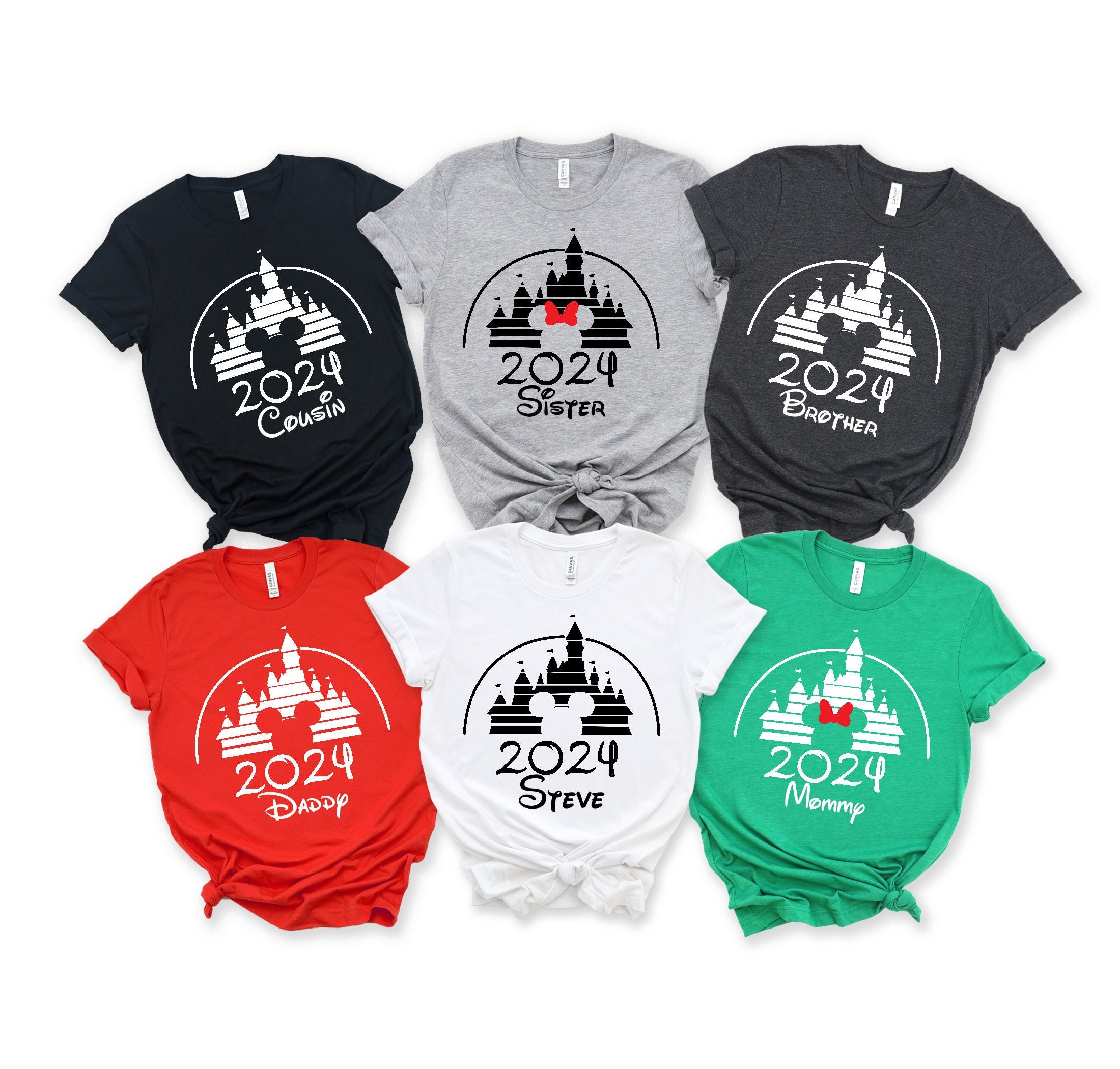 Disney Castle 2024 Shirts, Custom Disney Family Matching Tshirt, Disney Family 2024