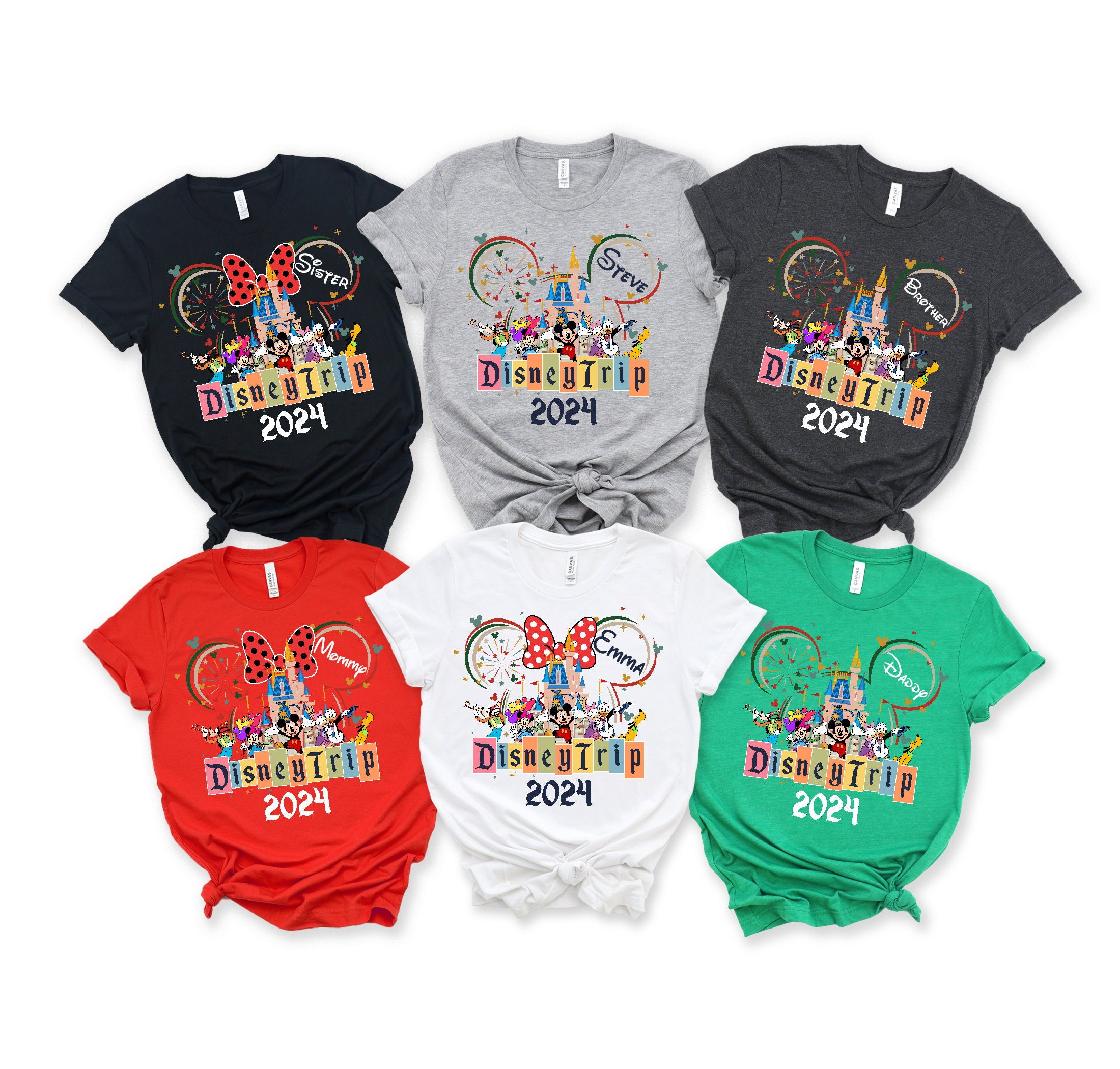 Discover Camiseta Disney Mickey Minnie y Amigos Disney Viaje Verano 2024 Disney Familia Matching para Hombre Mujer y Niño