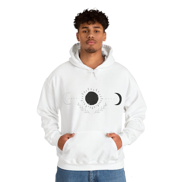 Eco friendly moon star hoodie, moon hoodie, moon phase sweater, moon phases hoodie, moon knight hoodie, sun and moon hoodie, moon hoodie