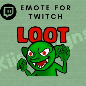 Twitch Emote, Loot Goblin, Troll, Für Streamer - Instant Download / Gebrauchsfertig (transparent)