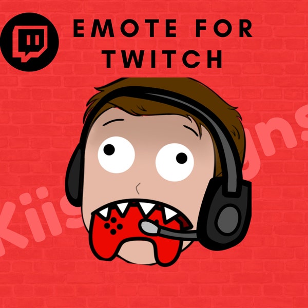 Twitch Emote, Eating Controller, headset, crazy eyes For Streamers - Instant Download / Ready to Use (transparent)