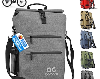 Barcoco Fahrradtaschen für Gepäckträger wasserdicht Rucksack für Fahrrad Gepäckträgertasche, Bicycle Bag for Rack, 21L Grau