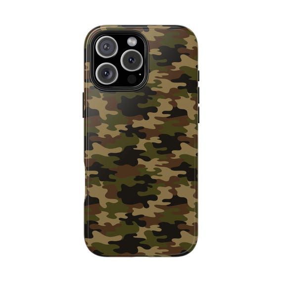 Military Camo iPhone Case | Camouflage Print Cover | Ideal Gift for Him | Army Camouflage Pattern