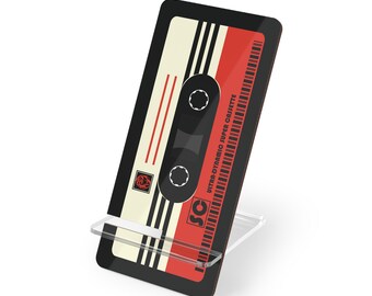 Mixtape Phone Stand - Retro Tech Accessories for Desk or Office - Vintage Cassette Tape Phone Holder