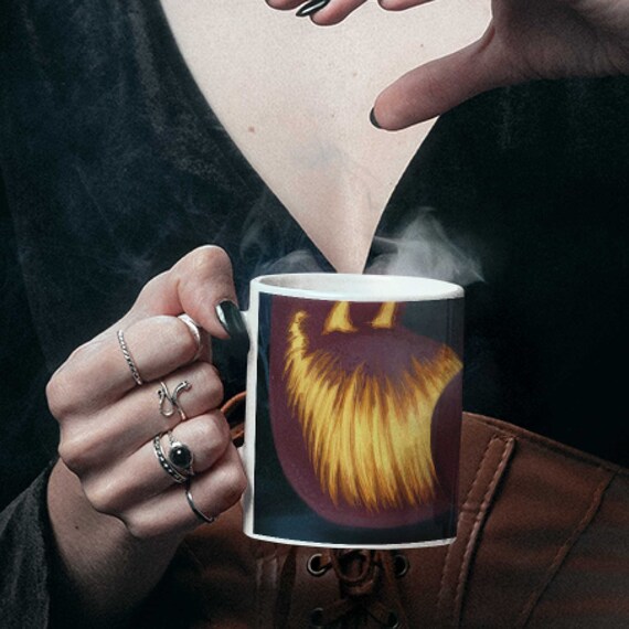 Spooky Season Halloween Mug - Grinning Jack O'Lantern - Pumpkin Patch - Scary Smile - All Hallows Eve Cup