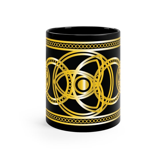 Graphic Pattern Coffee Mug | Elegant Black Design