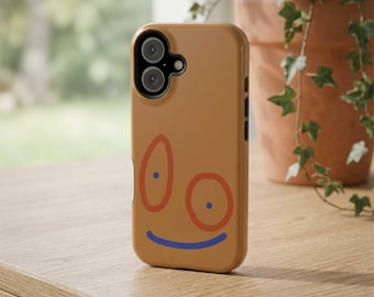 MagSafe iPhone Case: Fun Cartoon Doodle, Smiley Face