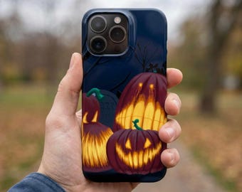Jack-O'-Lanterns Slim Phone Case | Halloween Pumpkin Night. iPhone Case