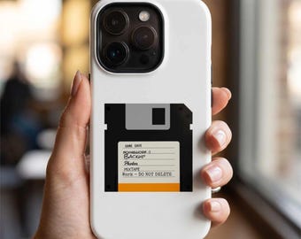 Vintage Personalized Phone Case. iPhone, Samsung Galaxy, Pixel (iPhone 17 Pro Max Case, S26 Ultra Case, etc). Floppy Disk, Retro Nostalgia
