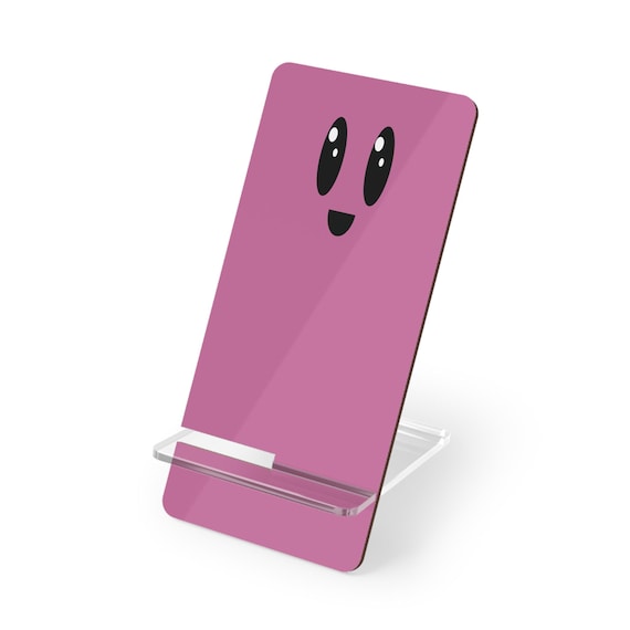 Kawaii Pink Phone Stand with Cute Eyes Design - Tech Accessories for Desk or Office - Unique Christmas Gift for Her