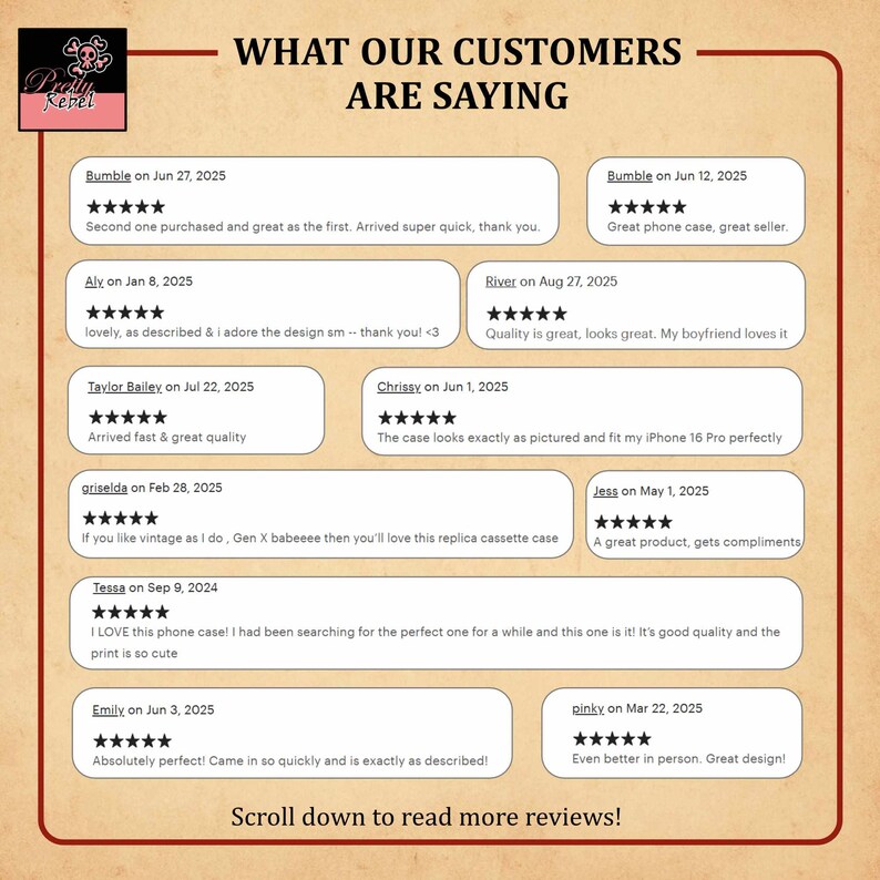 Customers reviews, five stars reviews.