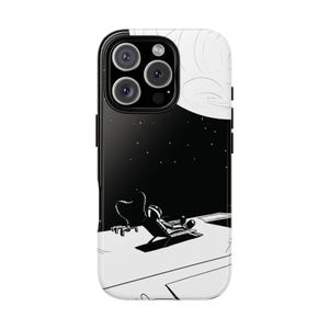 Astronaut Phone Case: Cosmic Moon & Stars Design for iPhone, Pixel, Galaxy