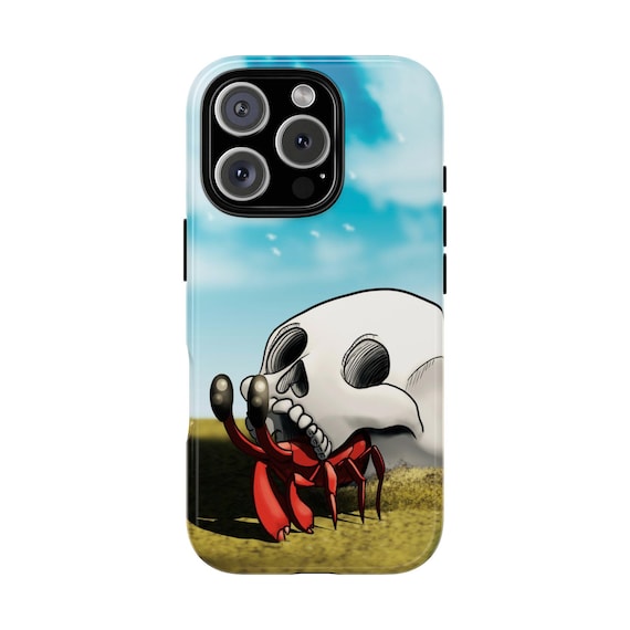 iPhone, Samsung Galaxy or Google Pixel Hermit Crab in a Skull Phone Case