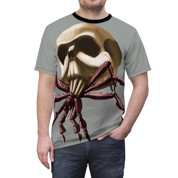 Stand Out with This Spider Skull Tee I Fun Gift for Him I Unique Fashion Statement I Eye-catching Style
