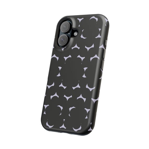 Black iphone Case 16, 16 Pro, 16 Plus, 16 Pro Max, 15, 14, 13 Magsafe Compatible - Kaleidoscope Design