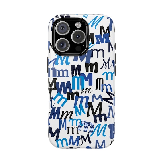Custom Initial Letter Phone Case for iPhone, Pixel or Galaxy - Monogram Phone Cover - Personalized Gift