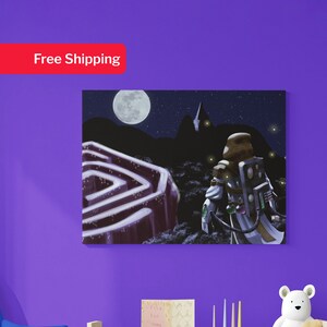 Heroic Alchemist Canvas Wall Art - Digital Print, Epic Fantasy Labyrinth Adventure, Unique Home / Bedroom Decor, Enchanting Gift Idea