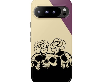 Goth Skulls & Roses Phone Case: Emo Punk Alternative Design for iPhone, Samsung Galaxy, Pixel