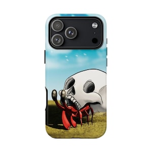 Hermit Crab Skull Phone Case: Goth Punk Protective Cover - iPhone, Galaxy, Pixel