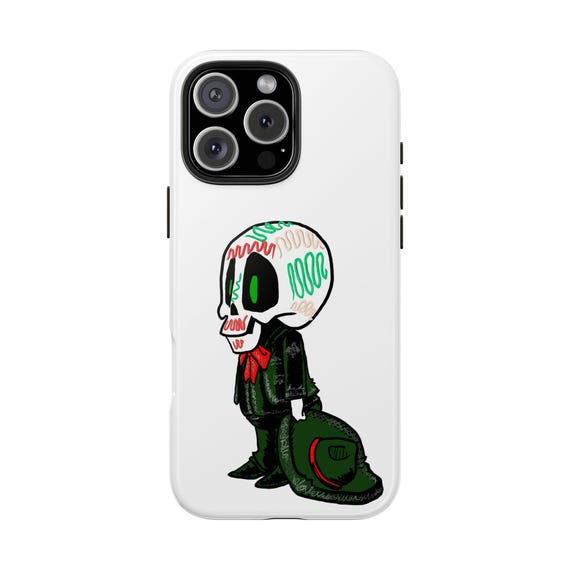 iPhone Case - Mexican Charro Cartoon Skull - Sugar Skull Design - Fun Tech Accessory - Christmas Gift