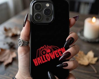 Halloween Phone Case | Slim Phone Cover | Moon, Spiders and more | iPhone Case
