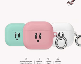 Cute Kawaii Eyes Airpod Case: AirPod, Airpod Pro, Pro Gen 2, Gen 3,  Gen 4 | AirPod Cover with Metal Carabiner | Gift for Her